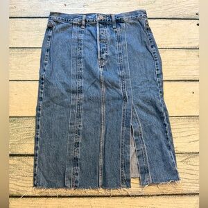 Etica Sigrid Split Denim Skirt Everglades / 27